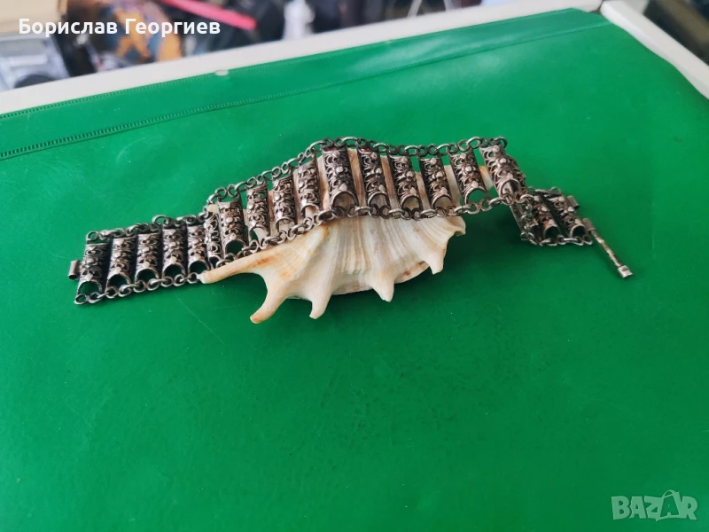 Стара сребърна гривна, снимка 1