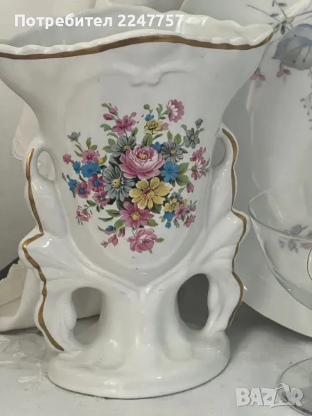 Ваза порцелан 21 см, снимка 1