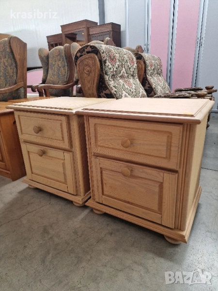 Масивни Нощни Шкафчета-2бр-внос от Германия!ОБЯВЕНАТА ЦЕНА Е ЗА БРОЙ!, снимка 1