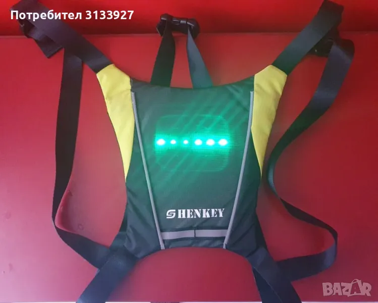 Унисекс безжична светлоотразителна жилетка за колоездене, снимка 1