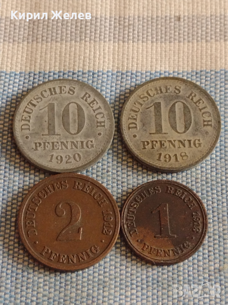 Четири монети пфенинг Германия различни години и номинали редки за КОЛЕКЦИОНЕРИ 31501, снимка 1