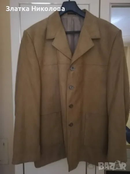 Сако, мъжко, цвят горчица, снимка 1