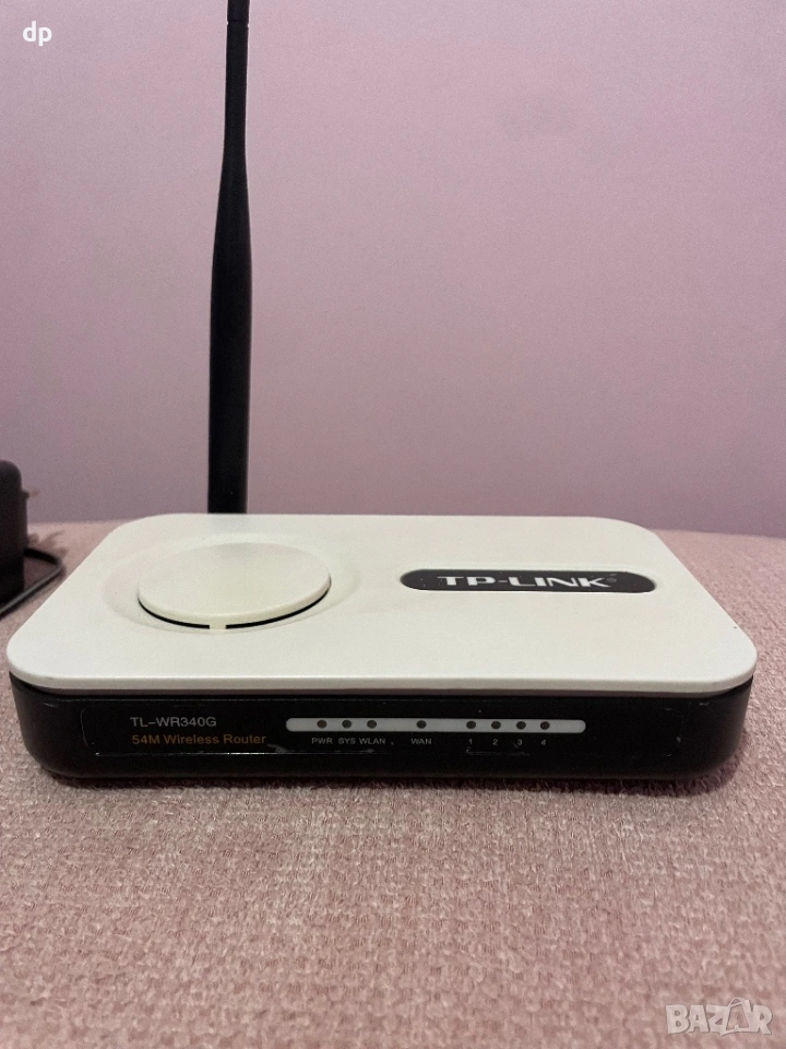 Продавам Рутер  TP-Link TL-WR340G с Адаптер, снимка 1