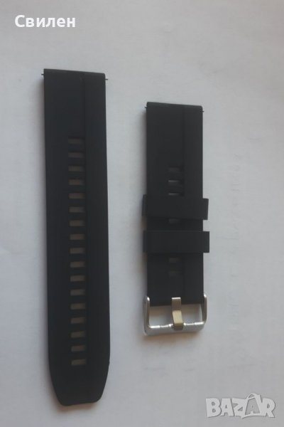 Черна,  селиконова верижка за часовник Huawei GT 3,  22 мм., снимка 1