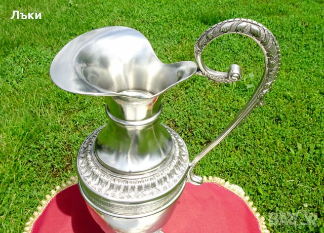 Кана от калай в стил Ампир 1.4 кг.,46 см., снимка 14 - Антикварни и старинни предмети - 29223298