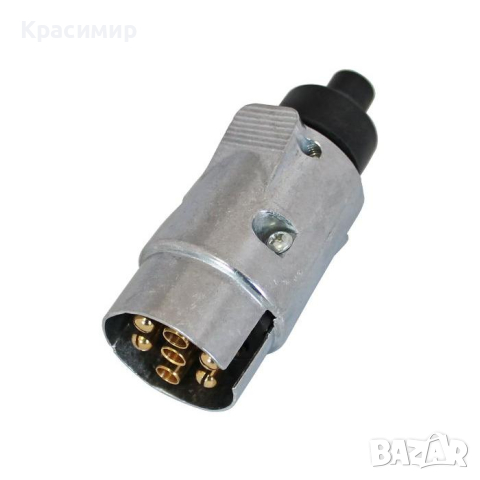 Букса за ремарке метална 7 пина 12V мъжка, снимка 3 - Ремаркета - 32122137