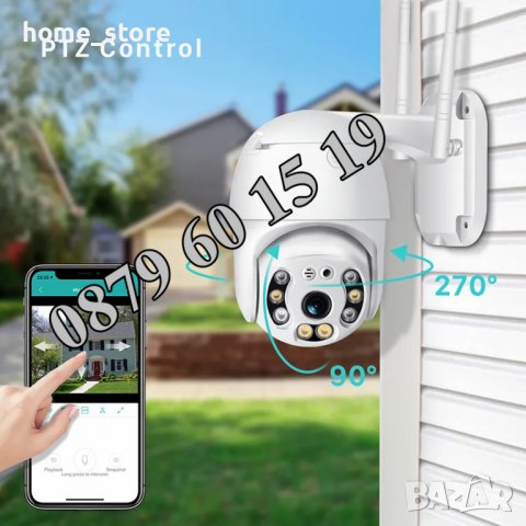 Безжична въртяща куполна WIFI камера 5MP PTZ HD, IP камера 2MP ICSEE