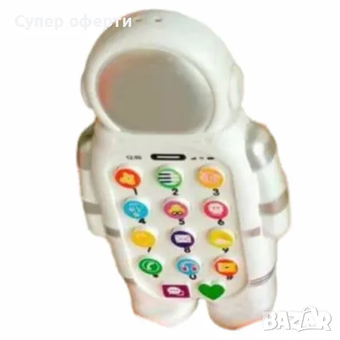 Детски музикален телефон "Космонавт" – Вашият малък изследовател на звуци и светове, снимка 3 - Музикални играчки - 48506410