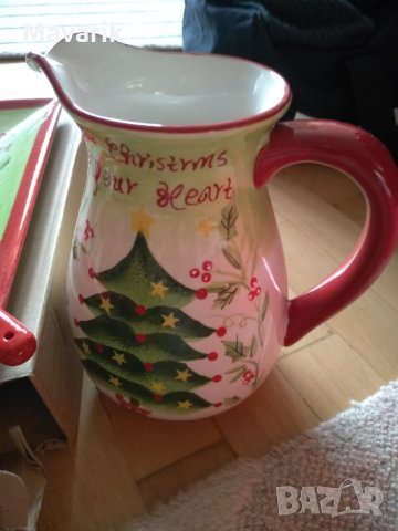 Коледен сет от 4 части порцелан, снимка 2 - Сервизи - 30679776