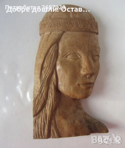 Различни глави: момче момиче 2 броя дървени, дърво дърворезба, пано глава, снимка 14 - Пана - 37587811