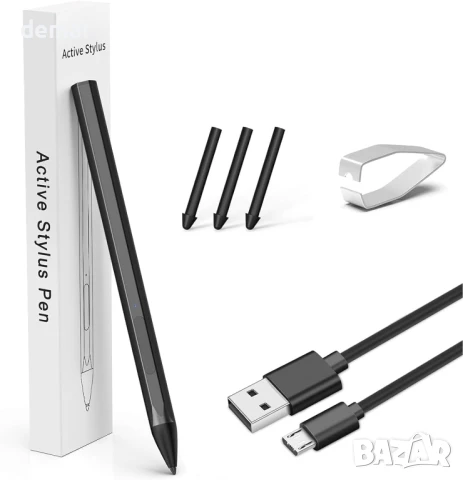 Стилус MAYDORHER за Microsoft Surface Pro 11/10/9/X/8/7/6/5/4/3, черен