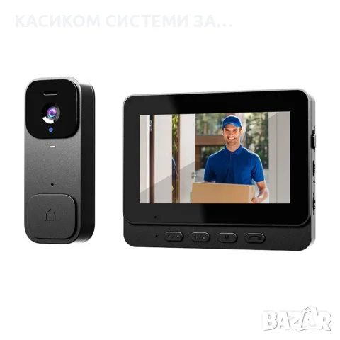 Смарт видео звънец монитор с камера 720P и нощно виждане