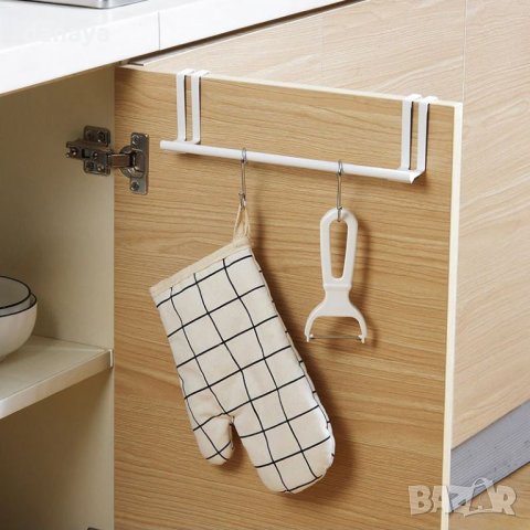 3665 Закачалка за кърпи за кухненска вратичка на шкаф, снимка 3 - Аксесоари за кухня - 40290707