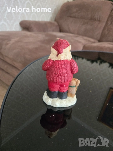 Свещ "Дядо Коледа", снимка 3 - Декорация за дома - 52920566
