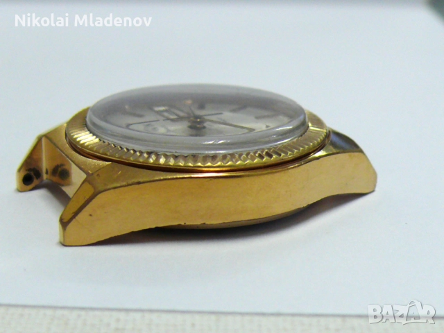Съветски CORNAVIN/РАКЕТА Позлатен Мъжки ръчен часовник, работещ. Ден/Дата, снимка 14 - Мъжки - 51947231