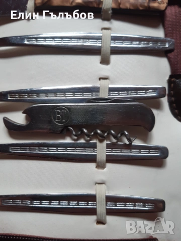 Комплект-вилици,лъжици и нож "ВТ" в стилен несесер,ретро, снимка 6 - Антикварни и старинни предмети - 53258109