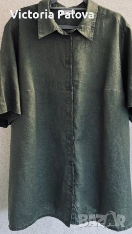 Голяма ленена риза ULLA POPKEN , снимка 14 - Ризи - 50854498