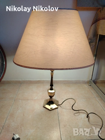 дизайнерска месингова лампа, снимка 2 - Настолни лампи - 53144506