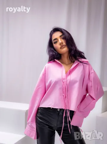 Розова дамска риза, снимка 2 - Ризи - 49530377