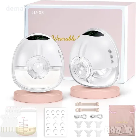 Lulia смарт wearable електрическа помпа за кърма hands-free с 4 режима и 9 нива, 6oz капацитет