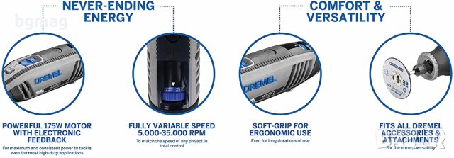 DREMEL 4250-6/128 мултифункционален инструмент, комплект с куфар, снимка 5 - Други машини и части - 40261926