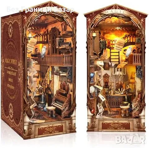 Нова DIY Миниатюрна Къщичка с LED Светлини - Подарък за Творци декор