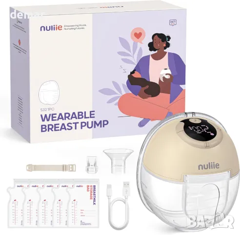 Електрическа помпа за кърма Nuliie S32, 4 режима, 9 нива (1 брой, светлокафяво)