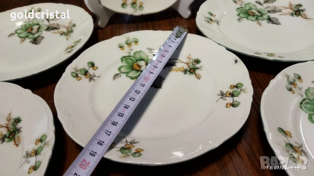 Стар български порцелан чинии , снимка 4 - Антикварни и старинни предмети - 32986197