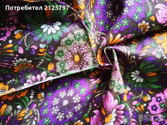 Парче памучен стар плат, соц епоха, снимка 3 - Платове и дамаски - 49797973