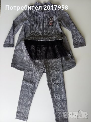 Екстравагантен блузон и клин 110см, снимка 5 - Детски комплекти - 34494408