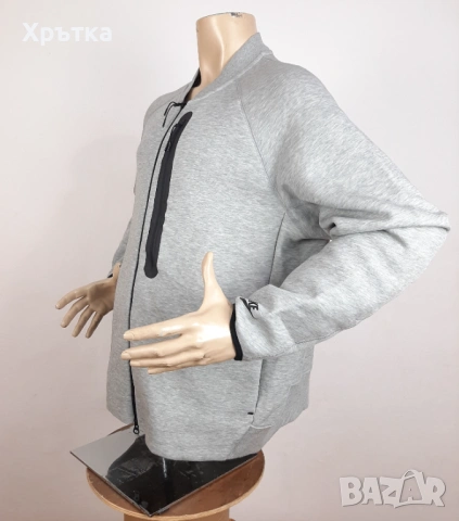 Nike Tech Fleece Bomber - Оригинално мъжко горнище размер XL, снимка 3 - Спортни дрехи, екипи - 54166805