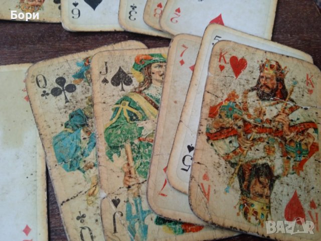 Rokoko 52 броя Карти/зелен гръб, снимка 7 - Карти за игра - 39666845