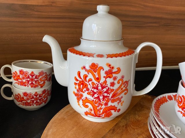 Сервиз чай Henneberg 1777 Porzellan ATLAS , снимка 6 - Сервизи - 39410775