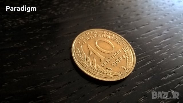 Монета - Франция - 10 сентима | 1998г.
