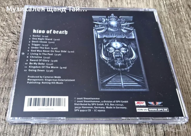 Компакт Дискове - Рок - Метъл: Motorhead – Kiss Of Death, снимка 2 - CD дискове - 56258019
