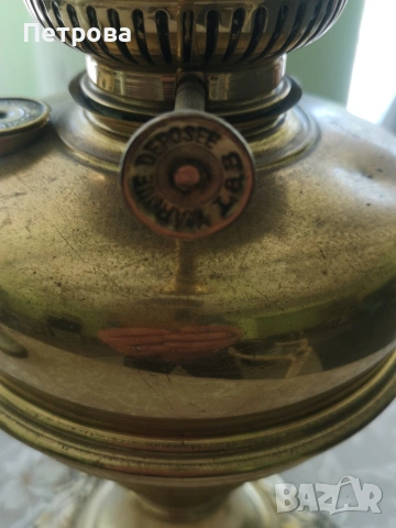 Стара газена лампа. , снимка 2 - Настолни лампи - 54309512