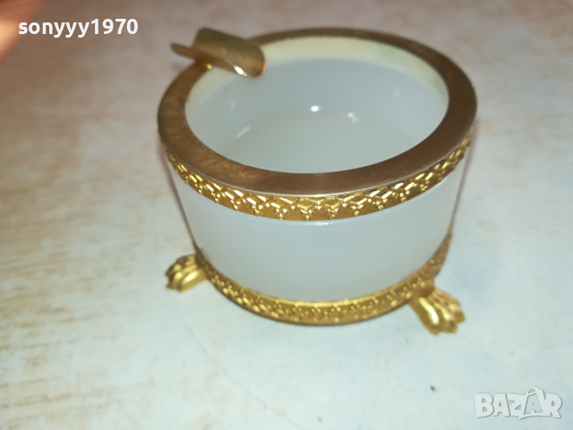 ПЕПЕЛНИК ОТ ГЕРМАНИЯ С МЕДЕН ОБКОВ 1003241535, снимка 9 - Антикварни и старинни предмети - 44698013