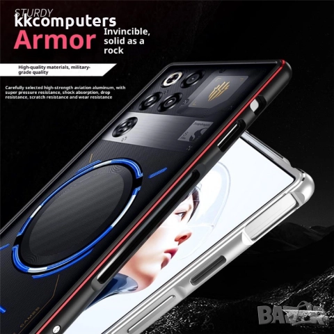 Алуминиев калъф за ZTE nubia RedMagic 11 Pro 5G / Pro+ 5G - Метална рамка, Ефективно охлаждане, вкл., снимка 7 - Резервни части за телефони - 52490870