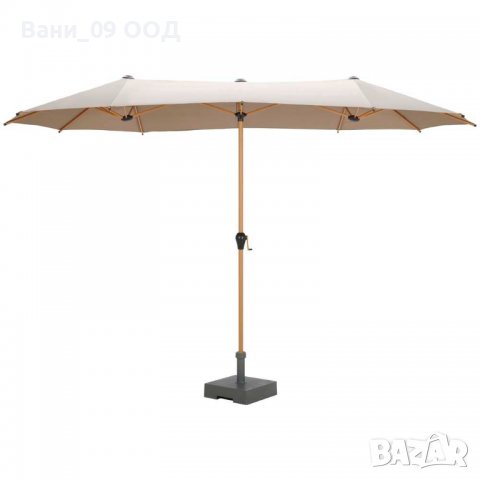Двоен градински чадър, снимка 2 - Градински мебели, декорация  - 39990722