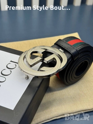 колани GUCCI от естествена кожа 💯 4 cm, снимка 5 - Колани - 54170111