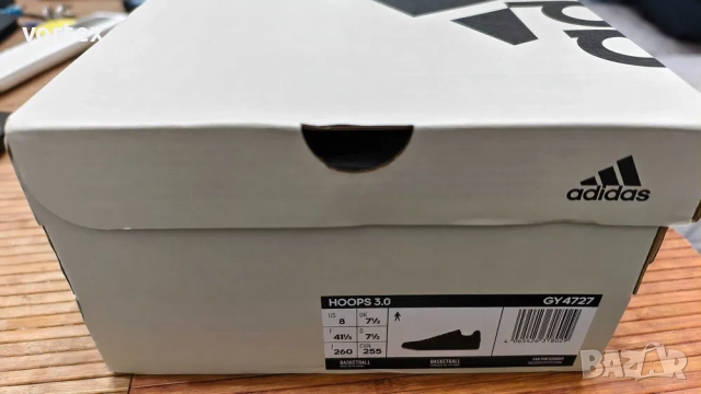 Adidas Hoops 3.0 Черни 41 1/3 номер 26 см стелка, снимка 8 - Маратонки - 52756811