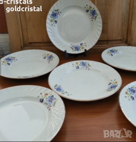 Стар български порцелан сервиз за хранене чинии 