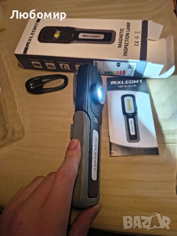 MXLEGNT Акумулаторна LED работна светлина COB инспекционна фенерче механика , снимка 4 - Къмпинг осветление - 52987101