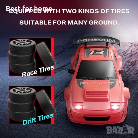 ACAMMZAR Дрифт количка с дистанционно управление, 1:24 20KM/H 4WD , снимка 6 - Коли, камиони, мотори, писти - 52807840