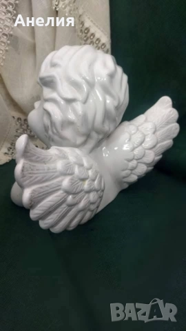 Голямо порцеланово ангелче, снимка 3 - Декорация за дома - 51706292