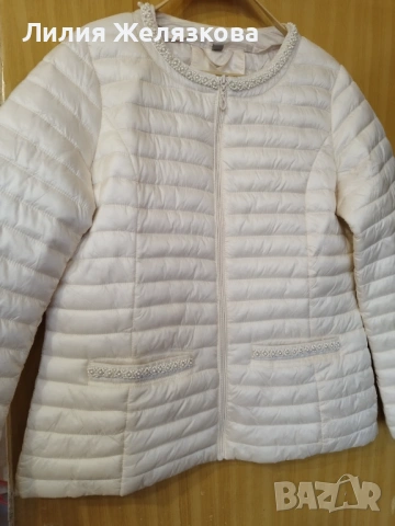 Дамско яке,пролетно,цвят екрю, снимка 3 - Якета - 54137511