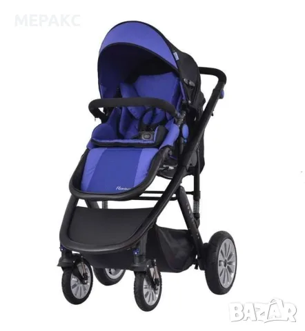 Комбинирана количка 2 в 1 Zooper Flamenco Royal Blue Plaid, кралско синьо