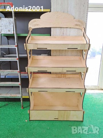 Стелаж за хляб, изработен от дърво, снимка 2 - Стелажи и щандове - 39757618