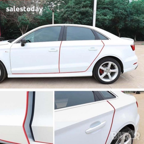 Декоративна лайсна за врати, 5м., лайсна за предпазване на врати, черна, снимка 2 - Аксесоари и консумативи - 52288802