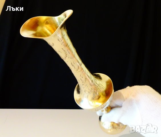 Бронзова кана,гарафа Британска Индия,маркирана. , снимка 3 - Антикварни и старинни предмети - 29447601